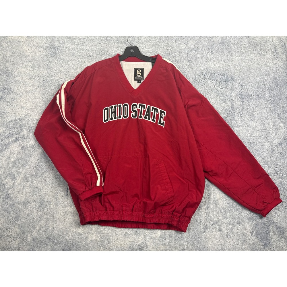 Gear For Sports Ohio State Buckeyes Windbreaker Pullover Red Mens XL NCAA V-Neck